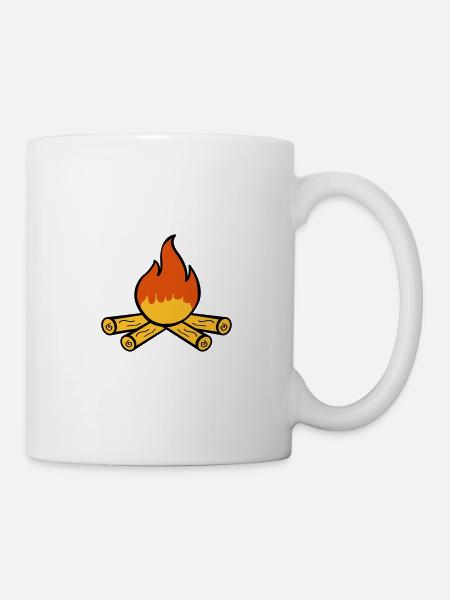 feu de camp - Mug blanc - blanc