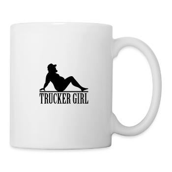 Trucker Girl / Trucker Boy. Sexy Pin Up Boy, Man. - Tasse - Weiß - Rechts