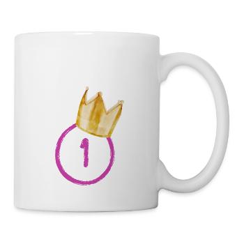 1. Geburtstag | 1 Krone 👑 - Tasse - Weiß - Rechts