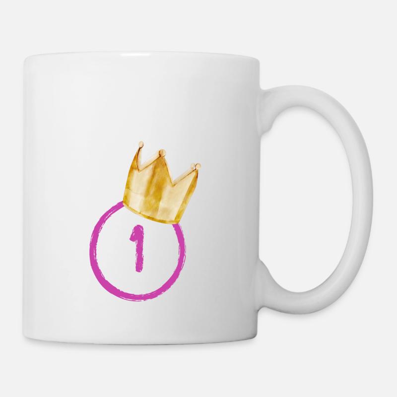 1. Geburtstag | 1 Krone 👑 - Tasse - Weiß