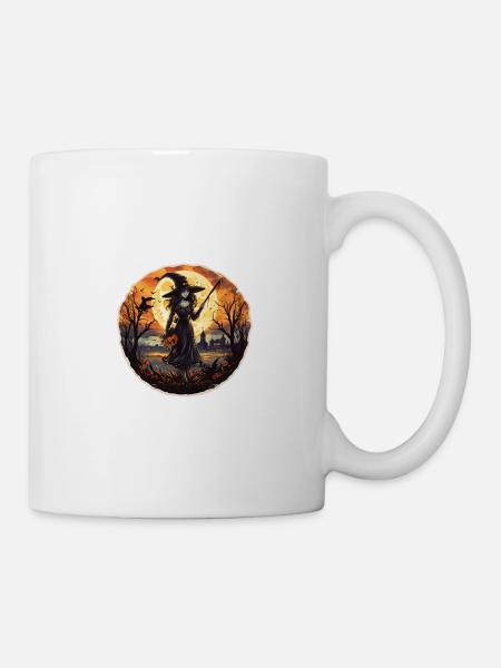 Halloween Hexe - Tasse - Weiß