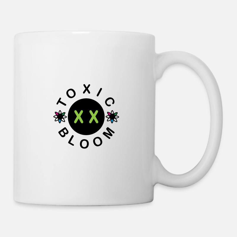 Verspielter Totenkopf mit floralen Akzenten - Tasse - Weiß
