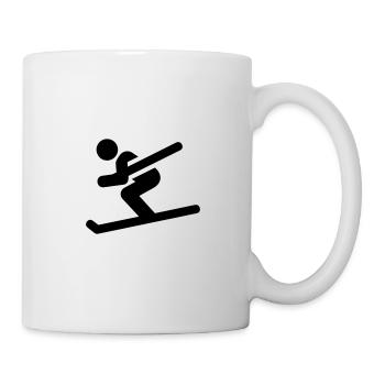 skieur - Mug blanc - blanc - Droite