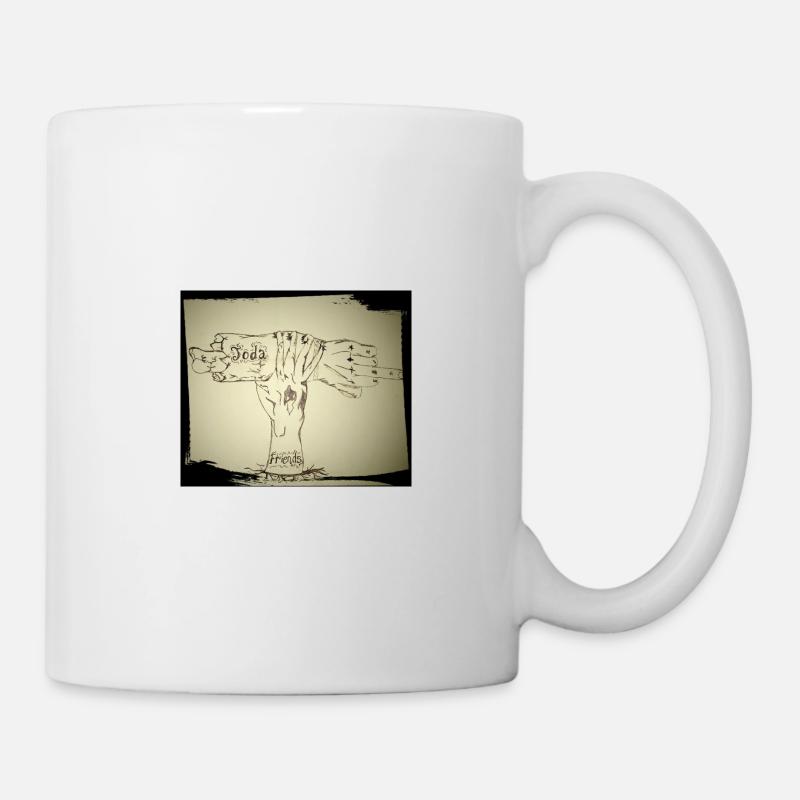 Les mains croisées : Amitié et Joda - Mug blanc - blanc