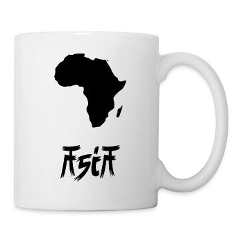 Funny Africa Shirt avec Asia noir - Mug blanc - blanc - Droite