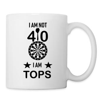 40. Geburtstag Dart Tops Geschenk - Tasse - Weiß - Rechts