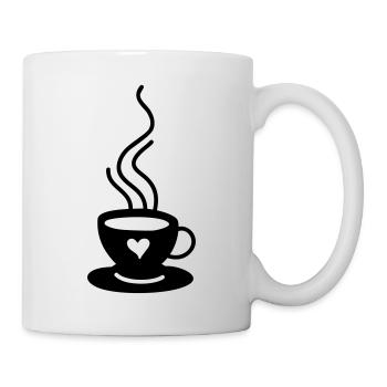 Tasse à café amour - Mug blanc - blanc - Droite