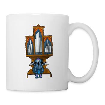 Cameron der Hase spielt Orgel - Tasse - Weiß - Rechts
