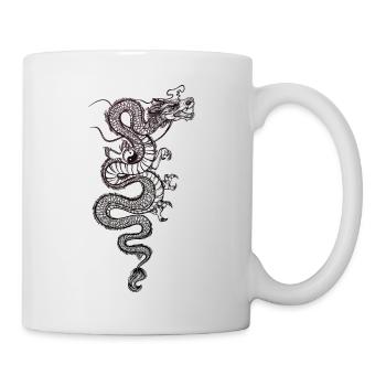 China chinesischer Drache Tattoo2 - Tasse - Weiß - Rechts