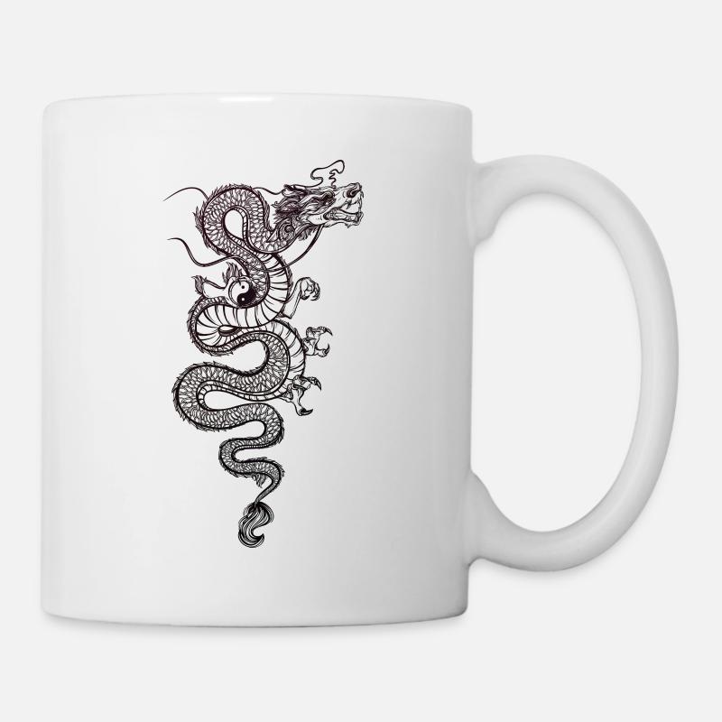 tatouage de dragon chinois de Chine2 - Mug blanc - blanc