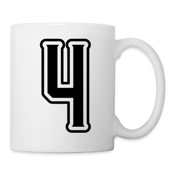 Symbole à 4 chiffres - Mug blanc - blanc - Droite