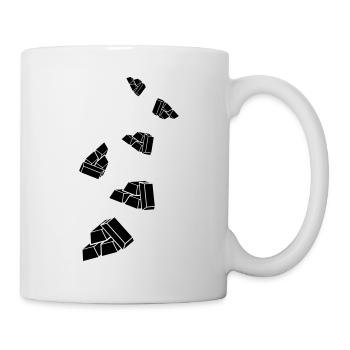 Icône Silhouette dorée - Mug blanc - blanc - Droite