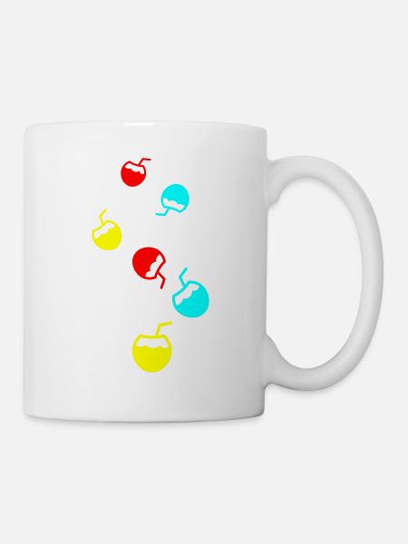 Kokos Icon Symbol - Tasse - Weiß