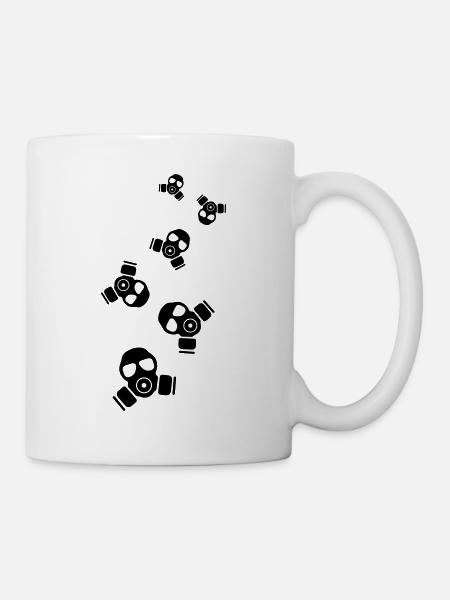 Gasmaske Symbol - Tasse - Weiß