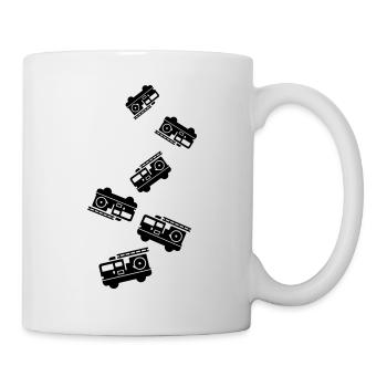 Voiture de pompiers - Mug blanc - blanc - Droite