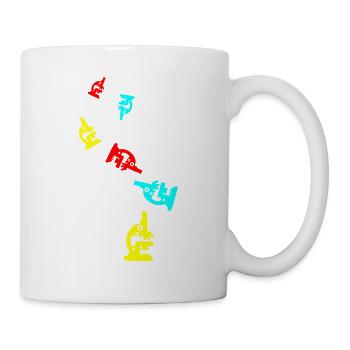 Icône d’icône de microscope - Mug blanc - blanc - Droite