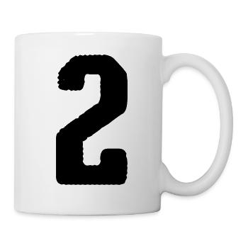 Maillot numéro 2 - Mug blanc - blanc - Droite