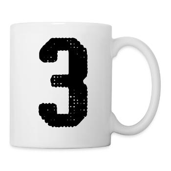 Maillot numéro 3 - Mug blanc - blanc - Droite