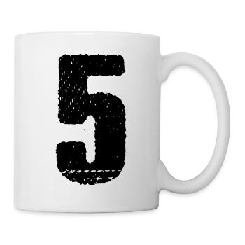 5 Number jersey - Mug - white - Right