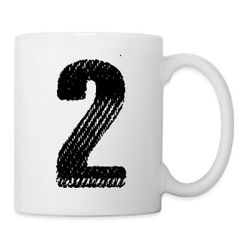 Maillot numéro 2 - Mug blanc - blanc - Droite