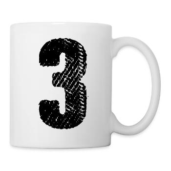 Maillot numéro 3 - Mug blanc - blanc - Droite