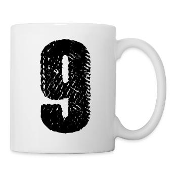 Maillot à 9 chiffres - Mug blanc - blanc - Droite