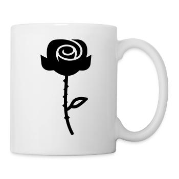Symbole de la rose - Mug blanc - blanc - Droite
