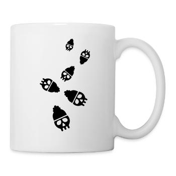Skeleton head symbol - Mug - white - Right