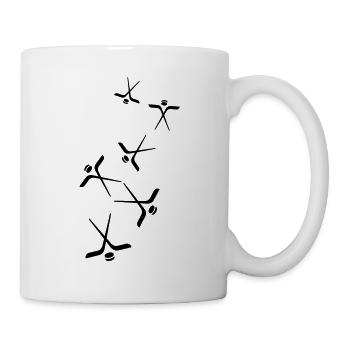 Symbole du hockey sur glace - Mug blanc - blanc - Droite