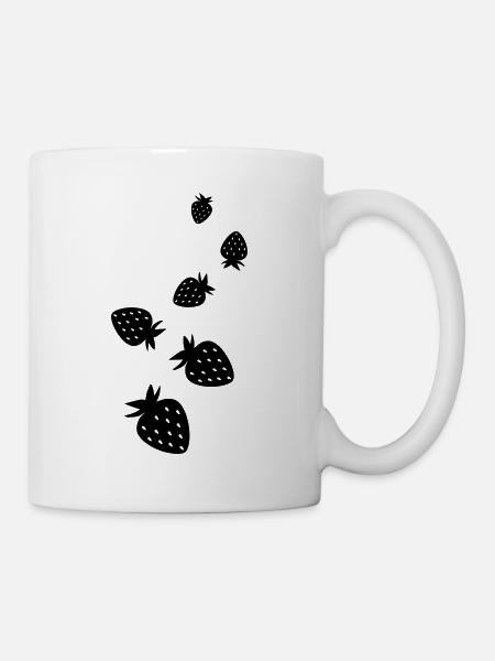 Frucht Erdbeere - Tasse - Weiß