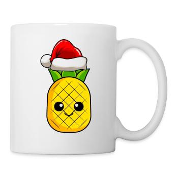Ananas Weihnachten Comic Xmas - Tasse - Weiß - Rechts