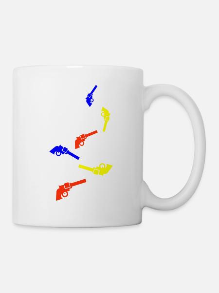 waffe symbol pistole - Tasse - Weiß