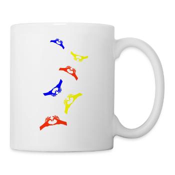 Hands Heart Colorful - Mug - white - Right