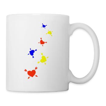 Herz symbol pfeil Bunt - Tasse - Weiß - Rechts