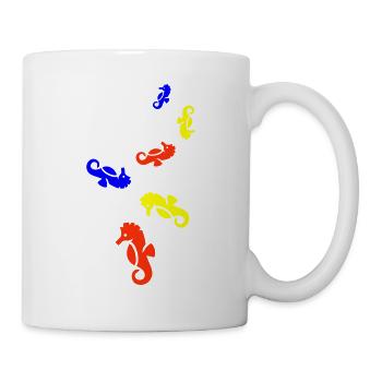 Seepferd Bunt - Tasse - Weiß - Rechts
