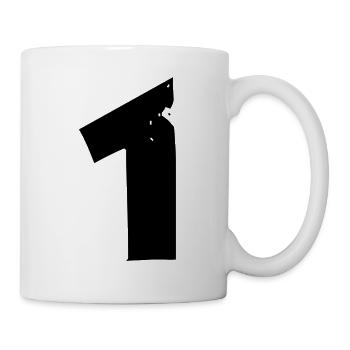 1 Zahl - Tasse - Weiß - Rechts