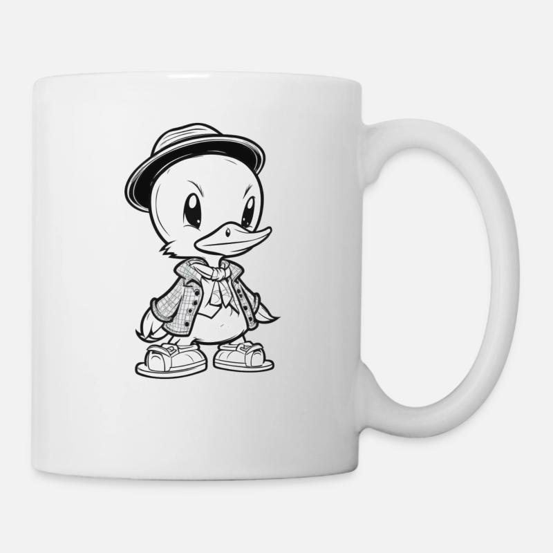 Dapper Duck - Élégant et élégant - Mug blanc - blanc