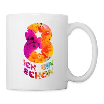 ICH BIN SCHON 8 EINHORN 8. GEBURTSTAG - Tasse - Weiß - Rechts