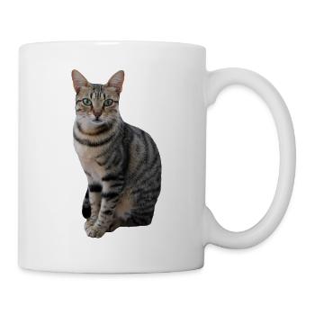 Katze Kätzchen Katzenshirt Katzen T-shirt Geschenk - Tasse - Weiß - Rechts