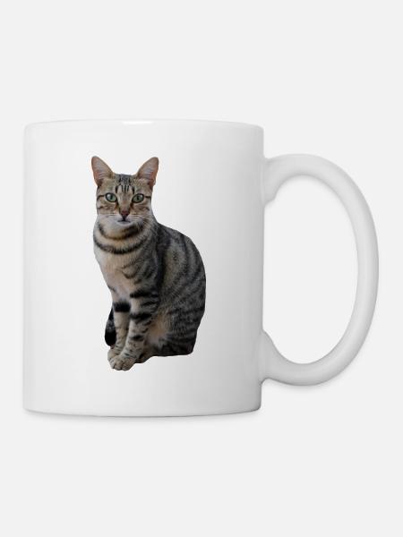 Katze Kätzchen Katzenshirt Katzen T-shirt Geschenk - Tasse - Weiß