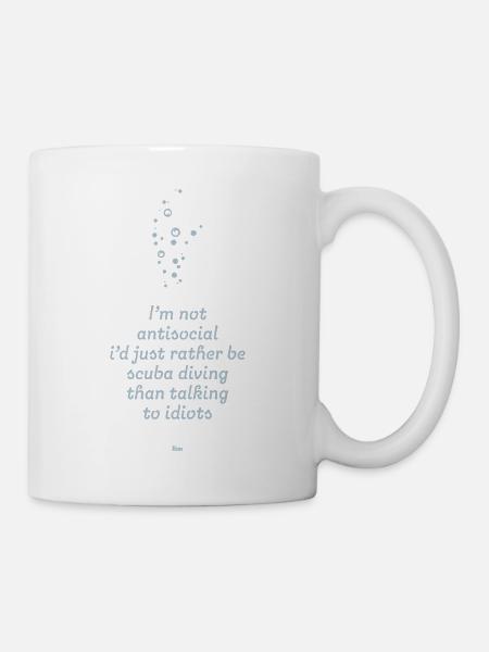Spruch-Design für Sporttaucher - Tasse - Weiß