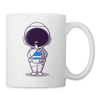 Astronaute Rainbow Heart LGBTQ Gay Pride - Mug blanc - blanc - Droite