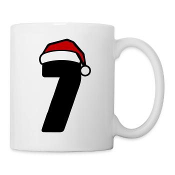 7 Numéro de Noël - Mug blanc - blanc - Droite