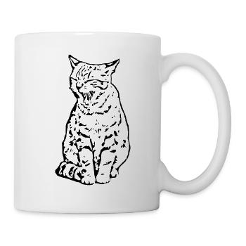 Black Cat Cat Sweet Kitten Christmas Gift - Mug - white - Right