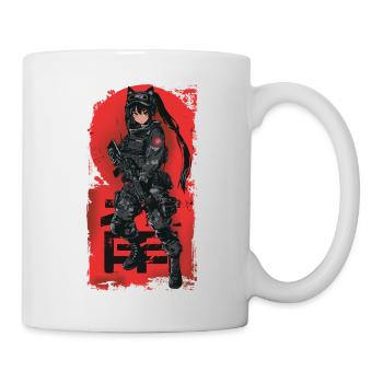 Fille militaire Anime - Mug blanc - blanc - Droite