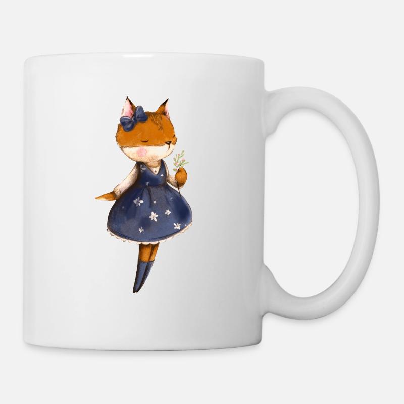 Renard d’humeur printanière - Mug blanc - blanc