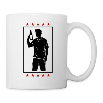 Drinking Team Flasche - Tasse - Weiß - Rechts