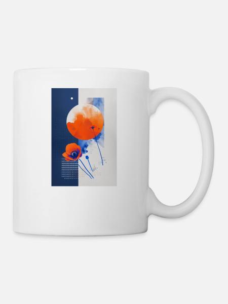 Mohnblume - Tasse - Weiß