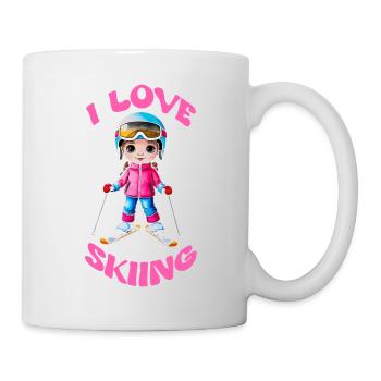 I love skiing - Tasse - Weiß - Rechts