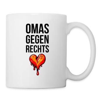 OMAS GEGEN RECHTS mit Herz - Tasse - Weiß - Rechts